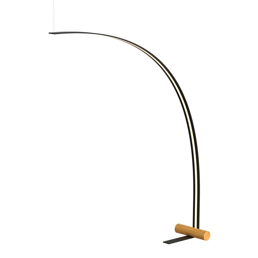 TOOY lampadaire NASTRO 563.64 (Noir / Frêne - Aluminium et métal)
