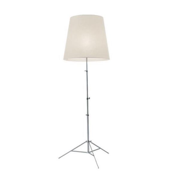 PALLUCCO lampadaire GILDA (Jute blanc - Aluminium naturel)