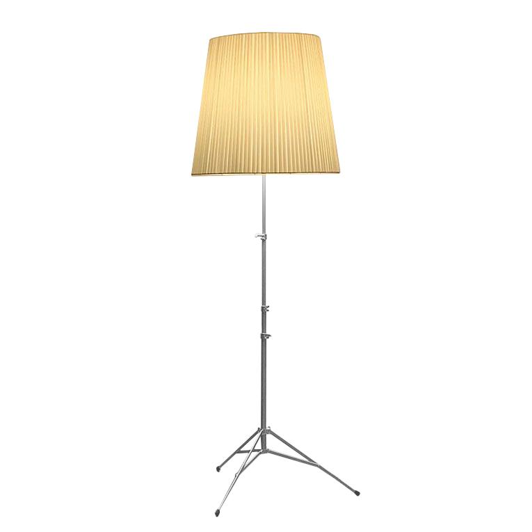 PALLUCCO lampadaire GILDA (Plissé ivoire - Aluminium naturel)