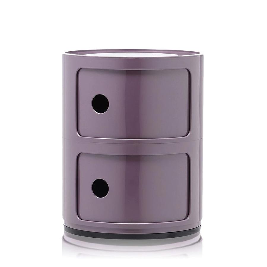 kartell table de chevet componibili à deux éléments (violet - abs)