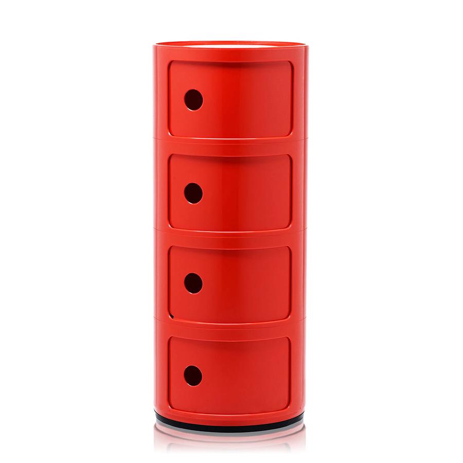 KARTELL table de chevet COMPONIBILI à quatre éléments (Rouge - ABS)