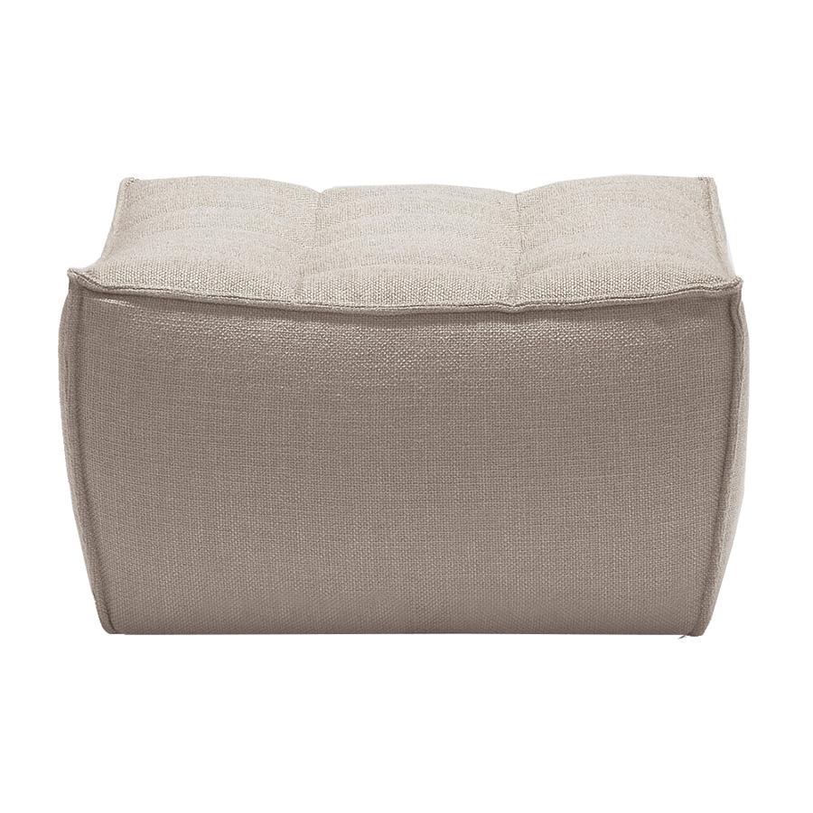 ETHNICRAFT pouf ottomane N701 (Beige - Tissu)