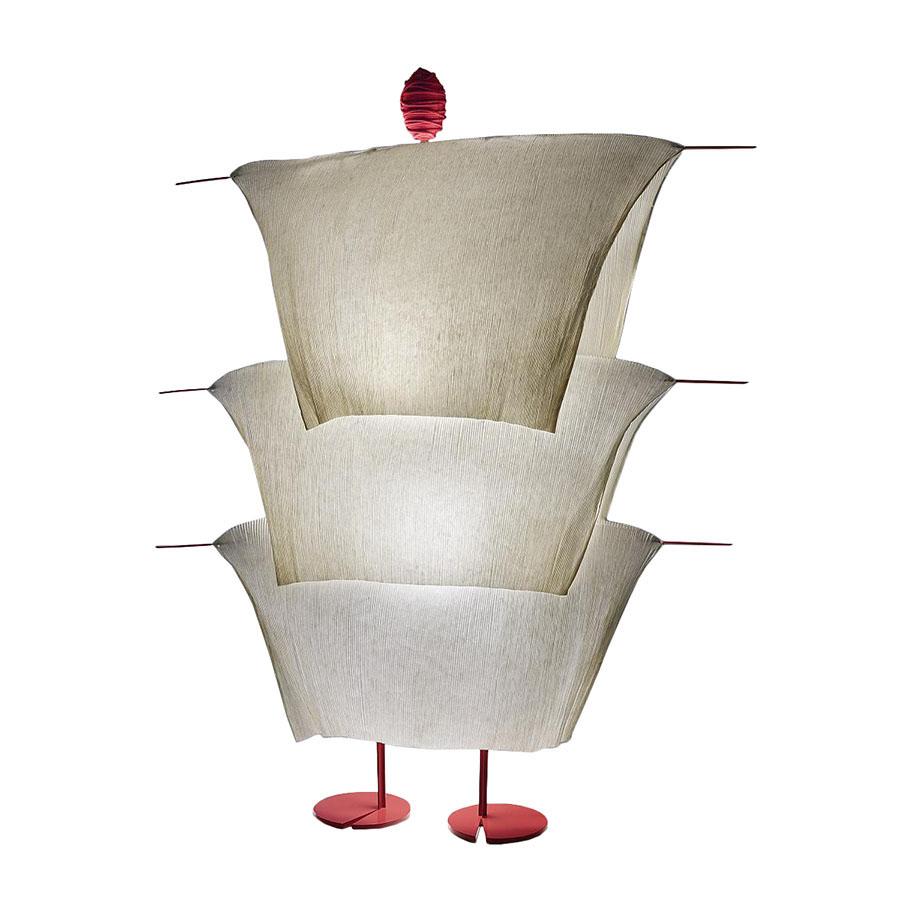 INGO MAURER lampadaire WALKING IN THE RAIN (LED - Papier, métal, acier inoxydable, silicone)