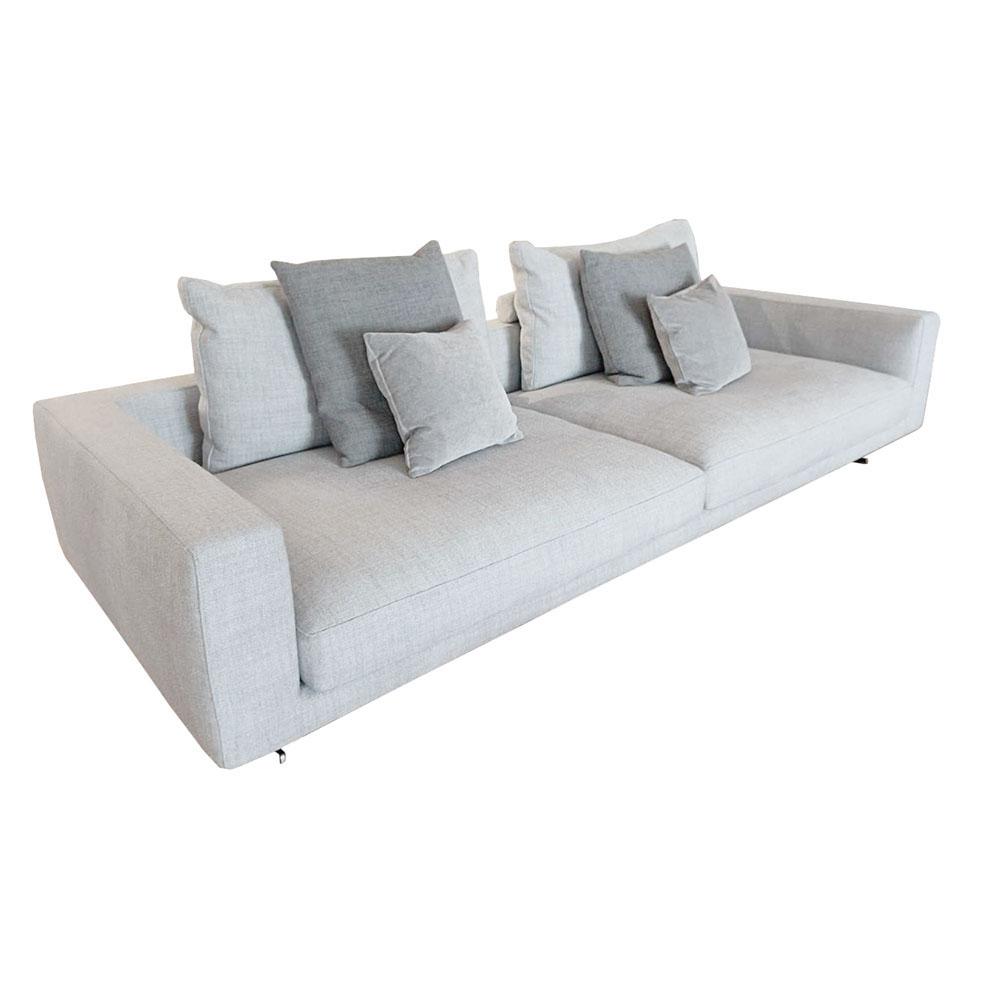 FLEXFORM canapé 3 places CAMPIELLO 277x116 cm avec 4 coussins décoratifs
