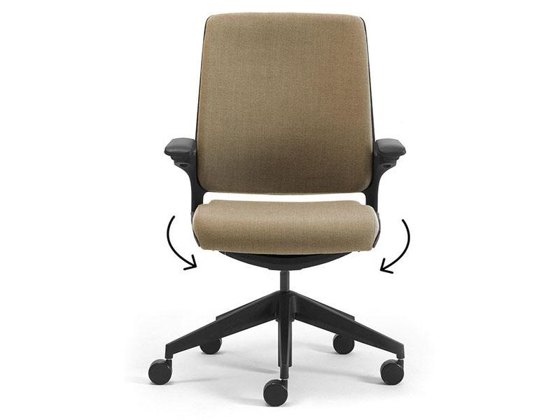 LEYFORM office chair with wheels ASTRA with polypropylene backrest