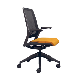 LEYFORM chaise de bureau à roulettes ASTRA avec dossier résille noir