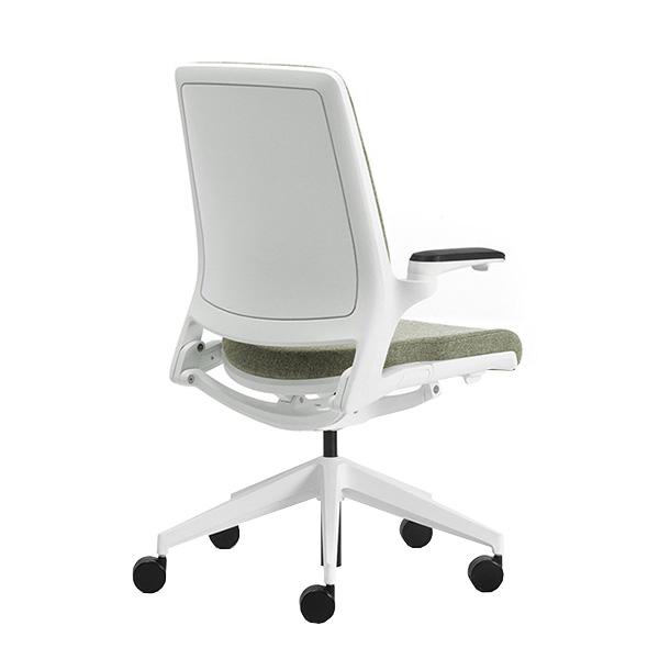 LEYFORM chaise de bureau à roulettes ASTRA W avec dossier en polypropylène (Cat. P - Aluminium, poly