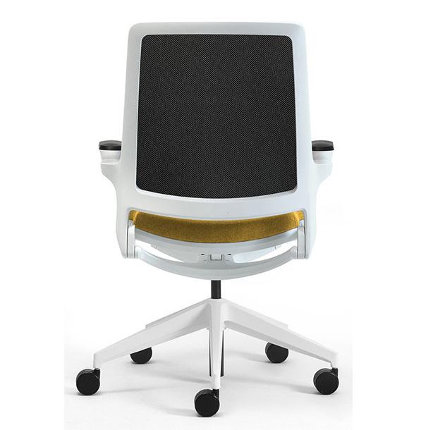 LEYFORM office chair with wheels ASTRA W with black mesh backrest