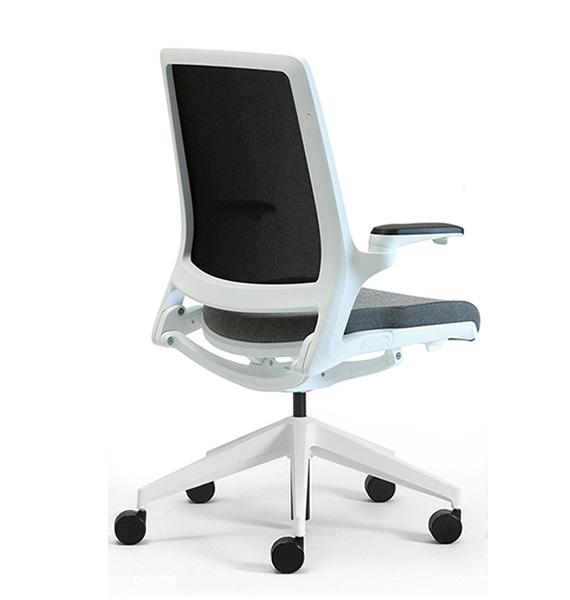 LEYFORM office chair with wheels ASTRA W with black mesh backrest