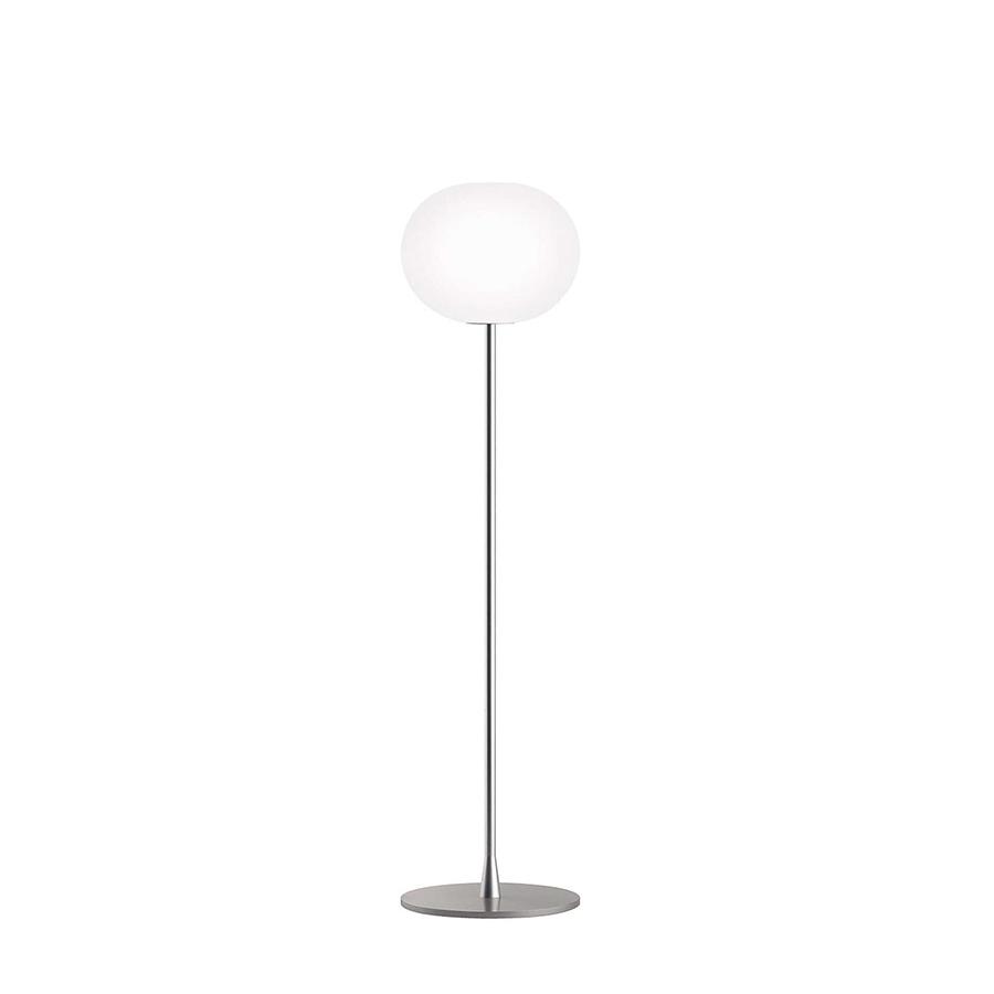 FLOS lampadaire GLO-BALL (H 135 cm, base argent - verre et métal)