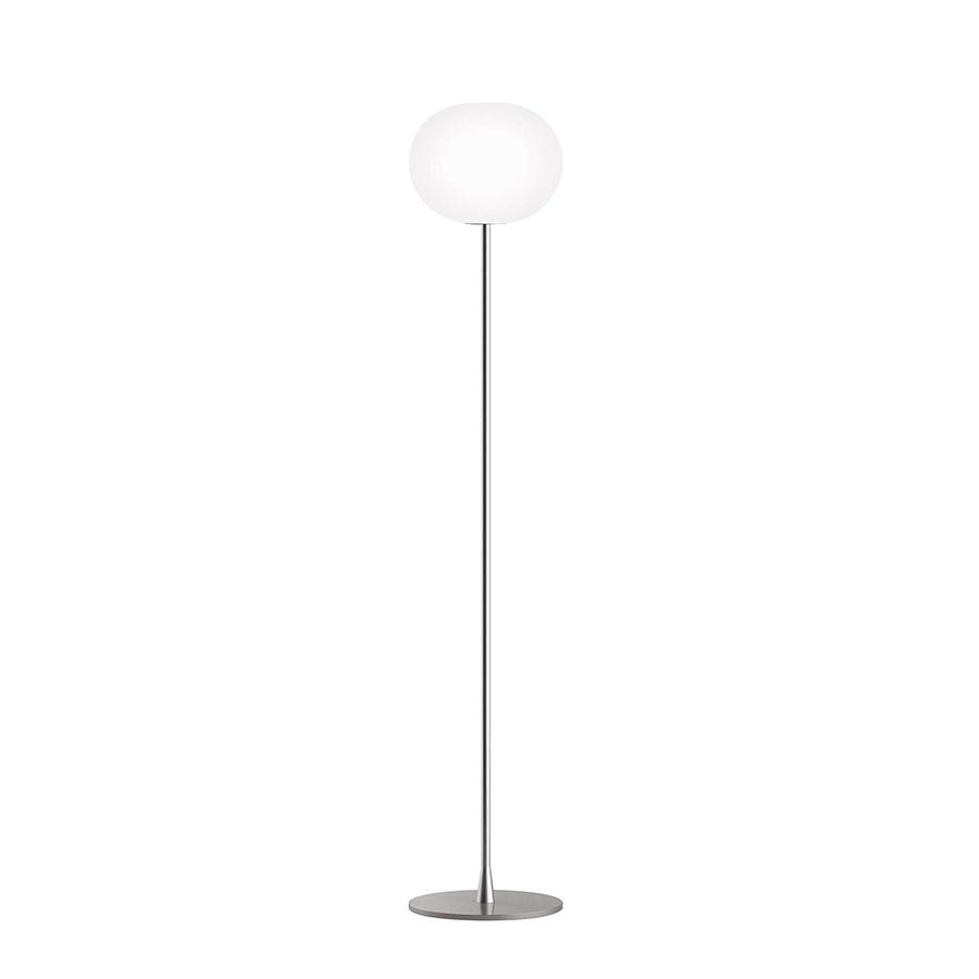 FLOS lampadaire GLO-BALL (H 175 cm, base argent - verre et métal)