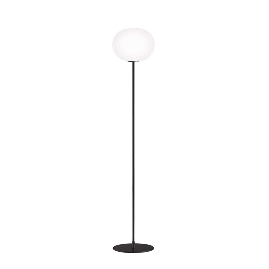 FLOS lampadaire GLO-BALL (H 175 cm, base noir opaque - verre et métal)