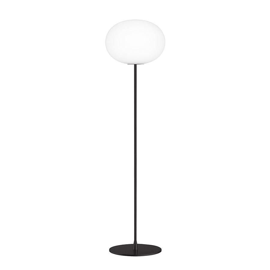 FLOS lampadaire GLO-BALL (H 185 cm, base noir opaque - verre et métal)