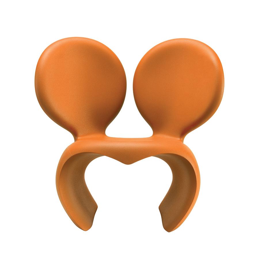 QEEBOO fauteuil d'extérieur DON'T F**K WITH THE MOUSE (Orange - Polyéthylène)