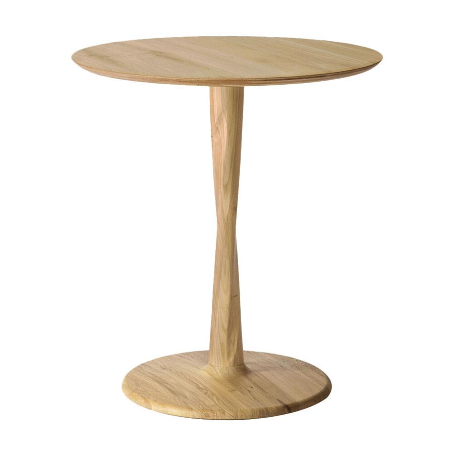 ETHNICRAFT table ronde TORSION (Ø 70 cm, naturel - chêne)
