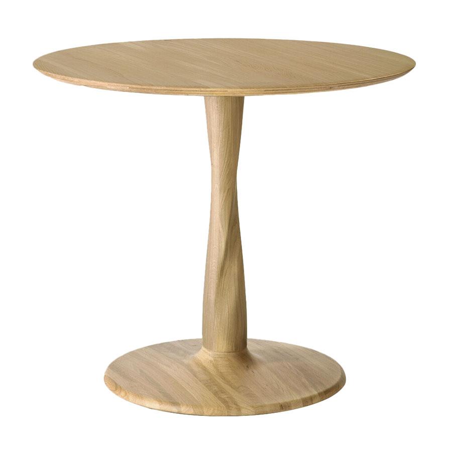 ETHNICRAFT table ronde TORSION (Ø 90 cm, naturel - chêne)