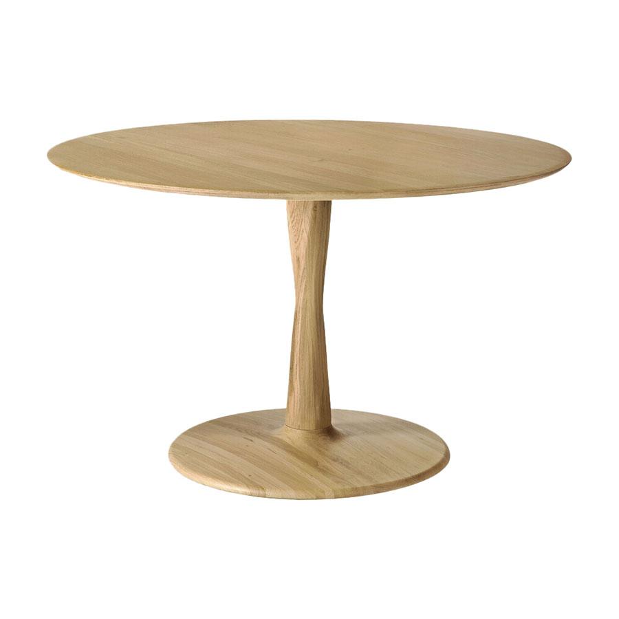 ETHNICRAFT table ronde TORSION (Ø 127 cm, naturel - chêne)
