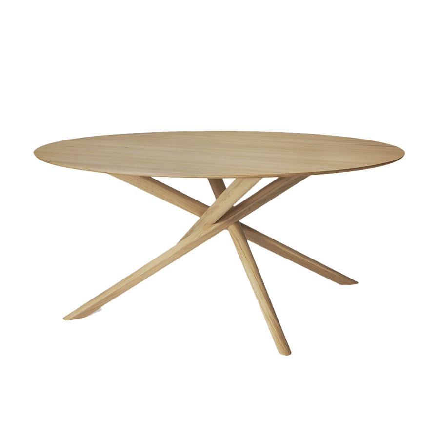ETHNICRAFT table ronde MIKADO (Ø 150 cm - chêne)