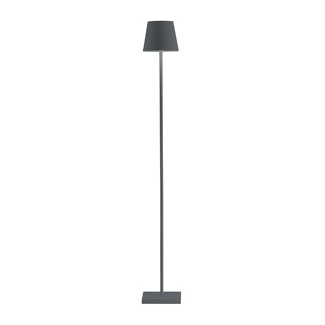 ZAFFERANO lampe de table ou lampadaire pour l'extérieur POLDINA PRO L (Gris foncé - Aluminium peint 