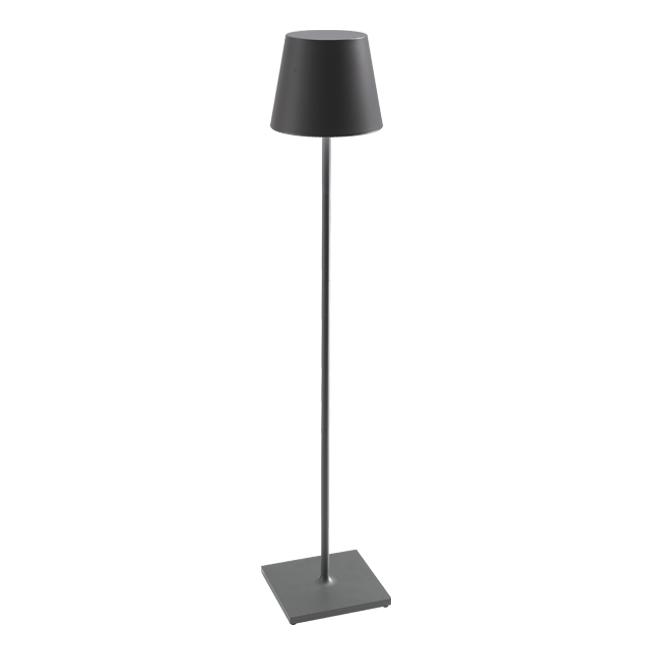 ZAFFERANO lampe de table ou lampadaire pour l'extérieur POLDINA PRO XXL (Gris foncé - Aluminium pein