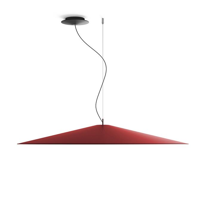 LUCEPLAN lampe à suspension KOINÈ rouge 2700K Ø 110 cm dimmer coupure de phase