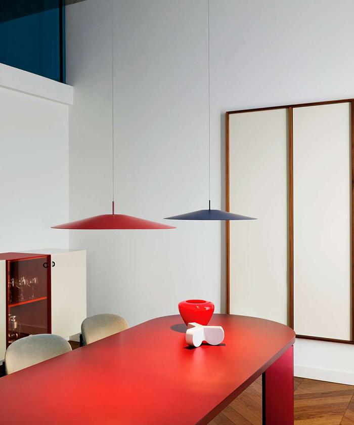 LUCEPLAN lampe à suspension KOINÈ rouge 3000K Ø 110 cm dimmer DALI