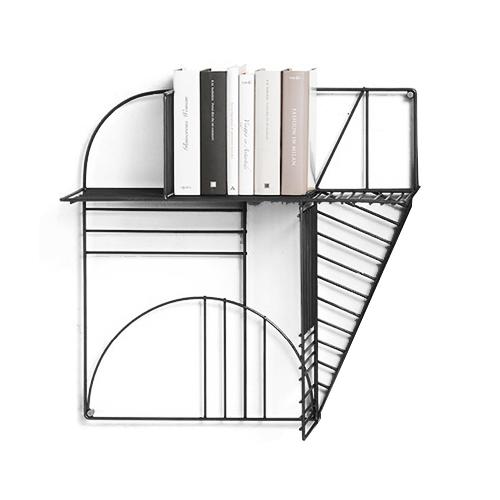 MOGG étagère murale MUSA (Noir mat - Métal verni)