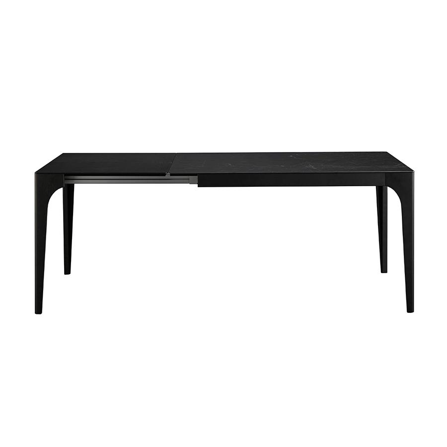 COLICO table extensible CARGO 200(250-300)x100 cm (Nero Marquina mat - Chêne noir absolu et Grès eff