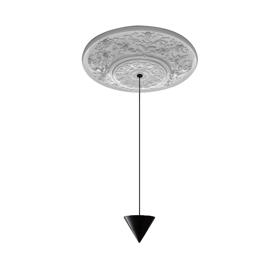 KARMAN lampe à suspension MOONBLOOM rosace de 40 cm (LED 2700K - Aluminium et craie)
