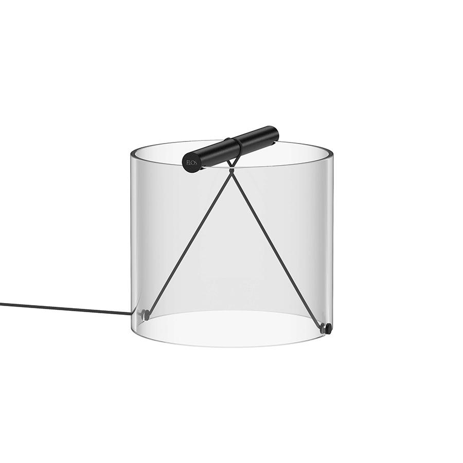 FLOS lampe de table TO-TIE T1 (Anodisé noir - Verre et aluminium)