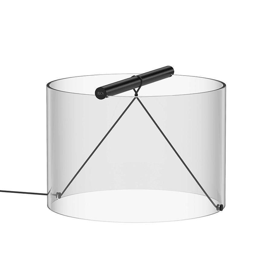 FLOS lampe de table TO-TIE T3 (Anodisé noir - Verre et aluminium)