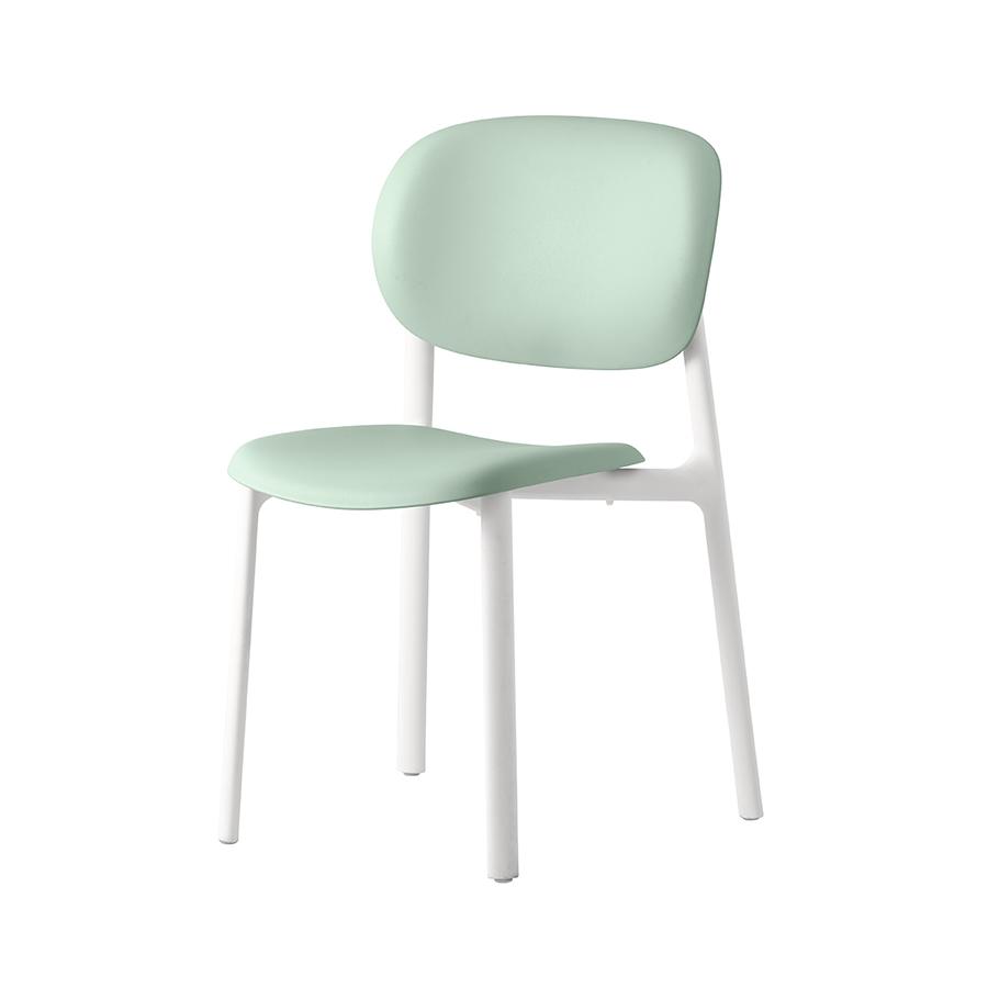 CONNUBIA set de 2 chaises ZERO CB2151 (Structure blanche, coque thym mat - Polipropilene riciclato)
