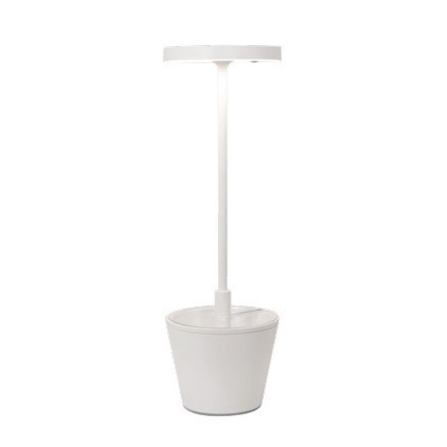 ZAFFERANO lampe de table POLDINA REVERSO (Blanc - Aluminium peint et polycarbonate)