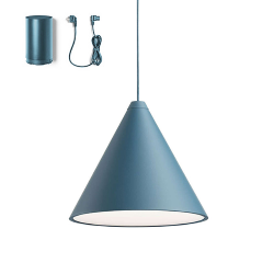 FLOS pendant lamp STRING LIGHT CONE 22 meters with FLOOR SWITCH BLUE