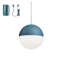 FLOS pendant lamp STRING LIGHT SPHERE 12 meters with FLOOR SWITCH BLUE
