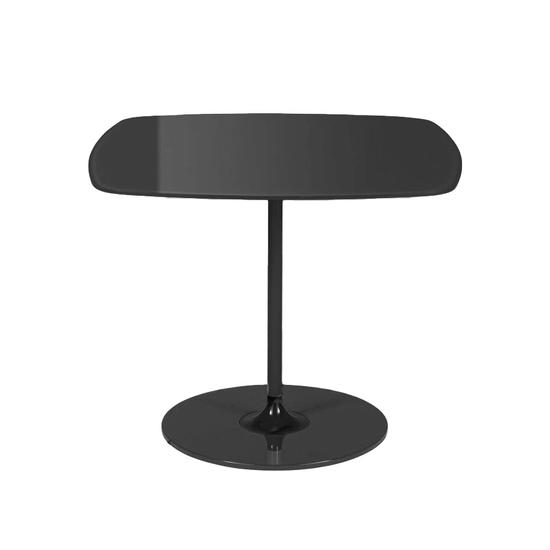 KARTELL table basse THIERRY 50 x 50 cm (Noir - Verre trempé peint au dos et acier peint)