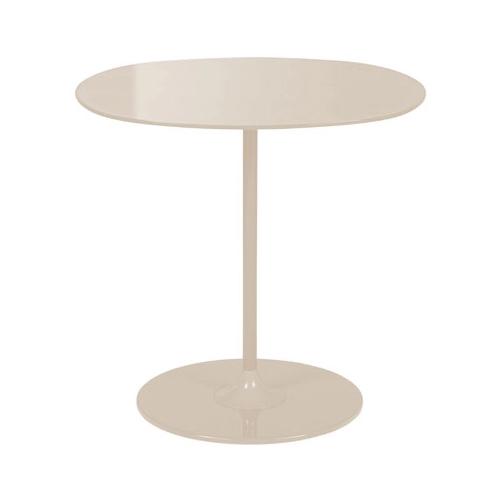 KARTELL table basse THIERRY 45 x 45 cm (Blanc - Verre trempé peint au dos et acier peint)