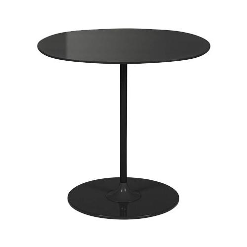 KARTELL table basse THIERRY 45 x 45 cm (Noir - Verre trempé peint au dos et acier peint)
