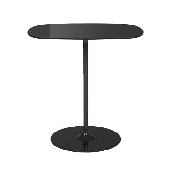 KARTELL table basse THIERRY 33 x 50 cm (Noir - Verre trempé peint au dos et acier peint)