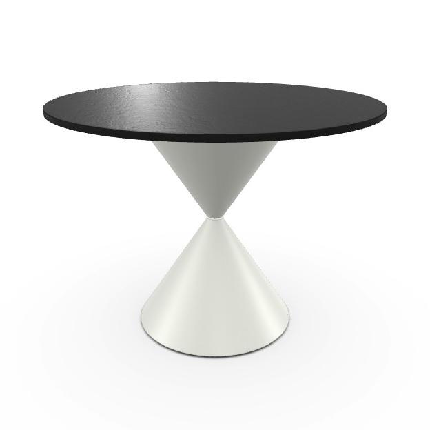 MIDJ table ronde CLESSIDRA Ø 100 cm (Cat. HL0 - Plateau en stratifié et base en métal)