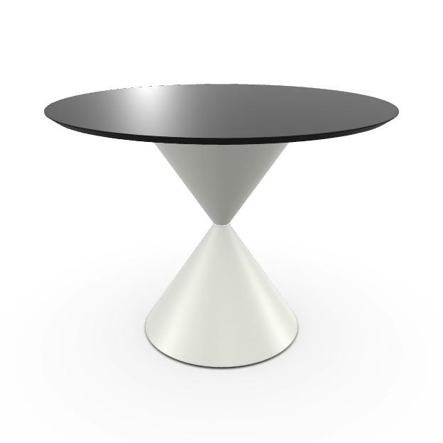 MIDJ table ronde CLESSIDRA Ø 100 cm (Cat. HF1 - Plateau en Fenix et base en métal)