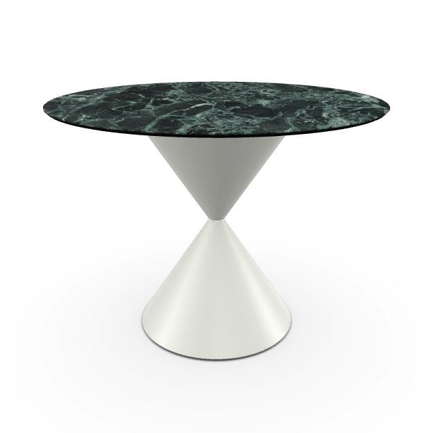 MIDJ table ronde CLESSIDRA Ø 100 cm (Cat. GMA - Plateau en céramique et base en métal)
