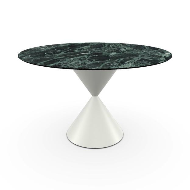 MIDJ table ronde CLESSIDRA Ø 120 cm (Cat. GMA - Plateau en céramique et base en métal)