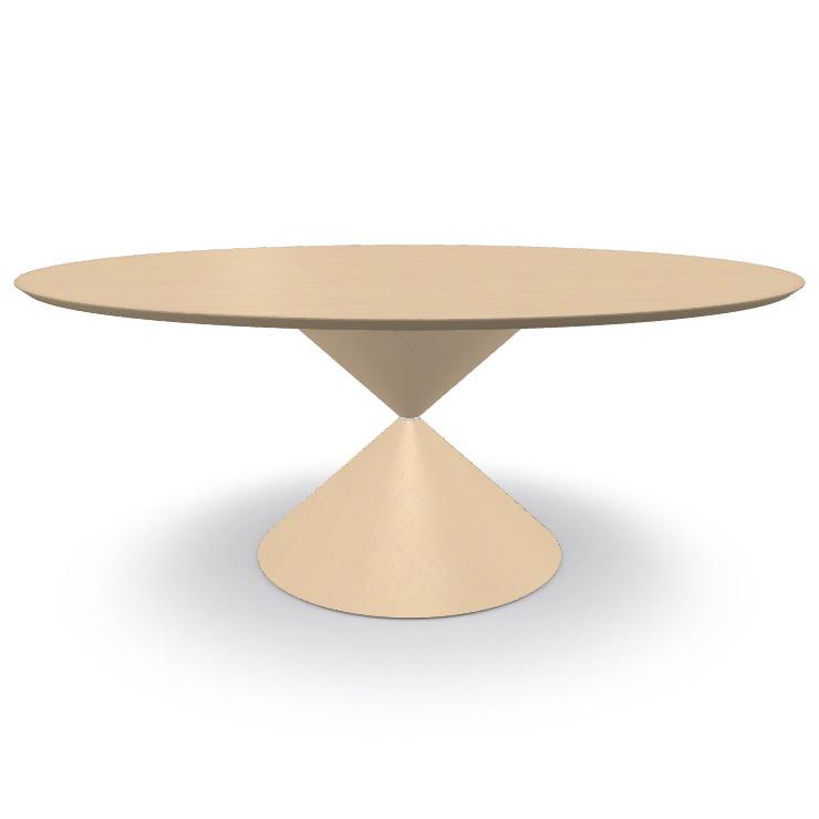 MIDJ table ronde CLESSIDRA Ø 180 cm (Cat. LI1 - Plateau plaqué et base plaqué)