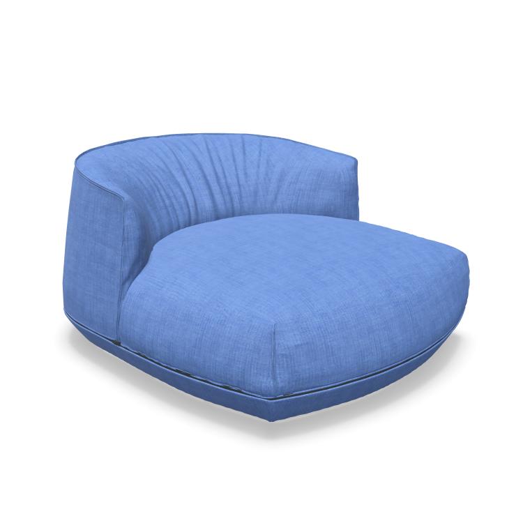 KRISTALIA fauteuil lounge BRIONI GRAND (Cat. E - Tissu et polyuréthane)