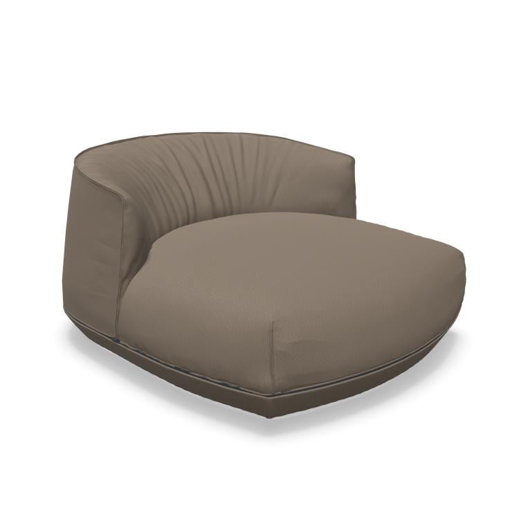 KRISTALIA fauteuil lounge BRIONI GRAND (Cat. L2 - Cuir et polyuréthane)