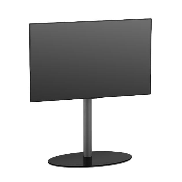 MUNARI support TV jusqu'à 55 SYDNEY SY350 (Base noire brillante, colonne anthracite - verre et métal