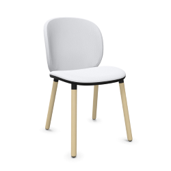 KRISTALIA chaise avec dossier petit et piètement en bois DUA