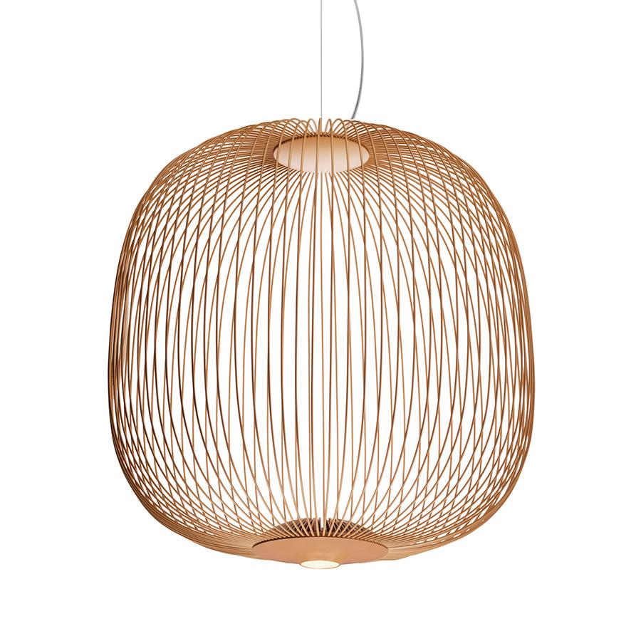 FOSCARINI lampe à suspension SPOKES 2 LED MyLight (Cuivre - Acier et aluminium vernis)