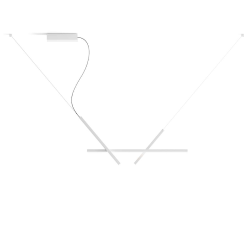 LUCEPLAN lampe à suspension ACROSS BLANC 102 cm 2700K DALI
